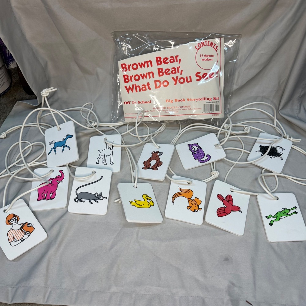 Vintage Brown Bear Brown Bear What Do You See Storytelling Kit 12 Necklaces